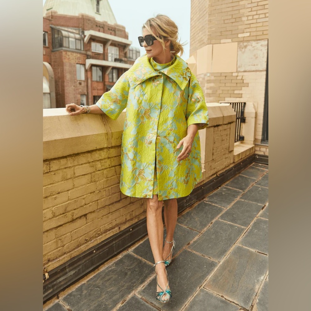 BURU Floral Green Coat